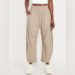 Old Navy High-Waisted SleekTech Barrel Ankle Pants petite XS Savanna Grass PXS